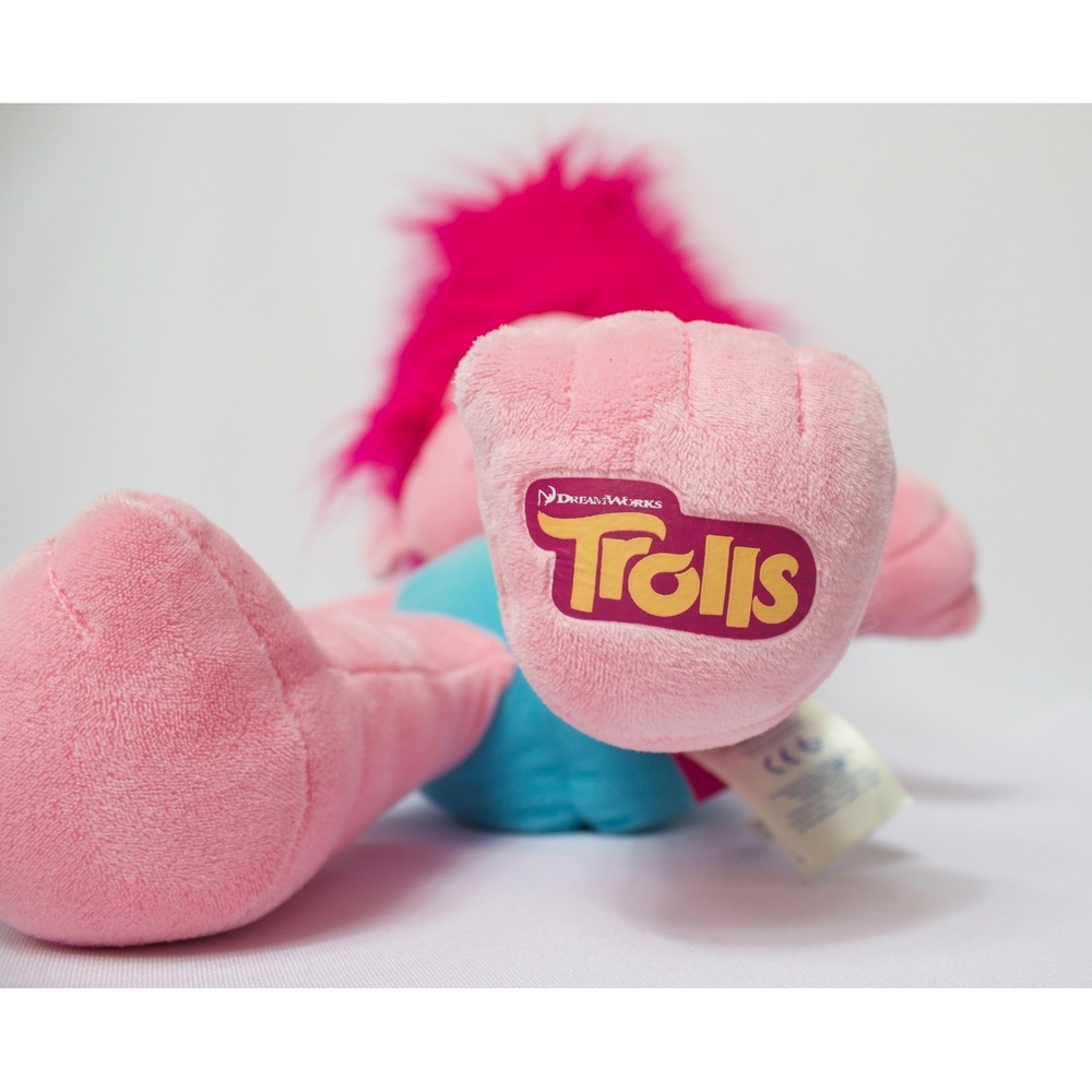 Build A Bear Trolls Princess Poppy Stuffed Doll 23" Plush w Happy Birthday Shirt - Picture 10 of 11